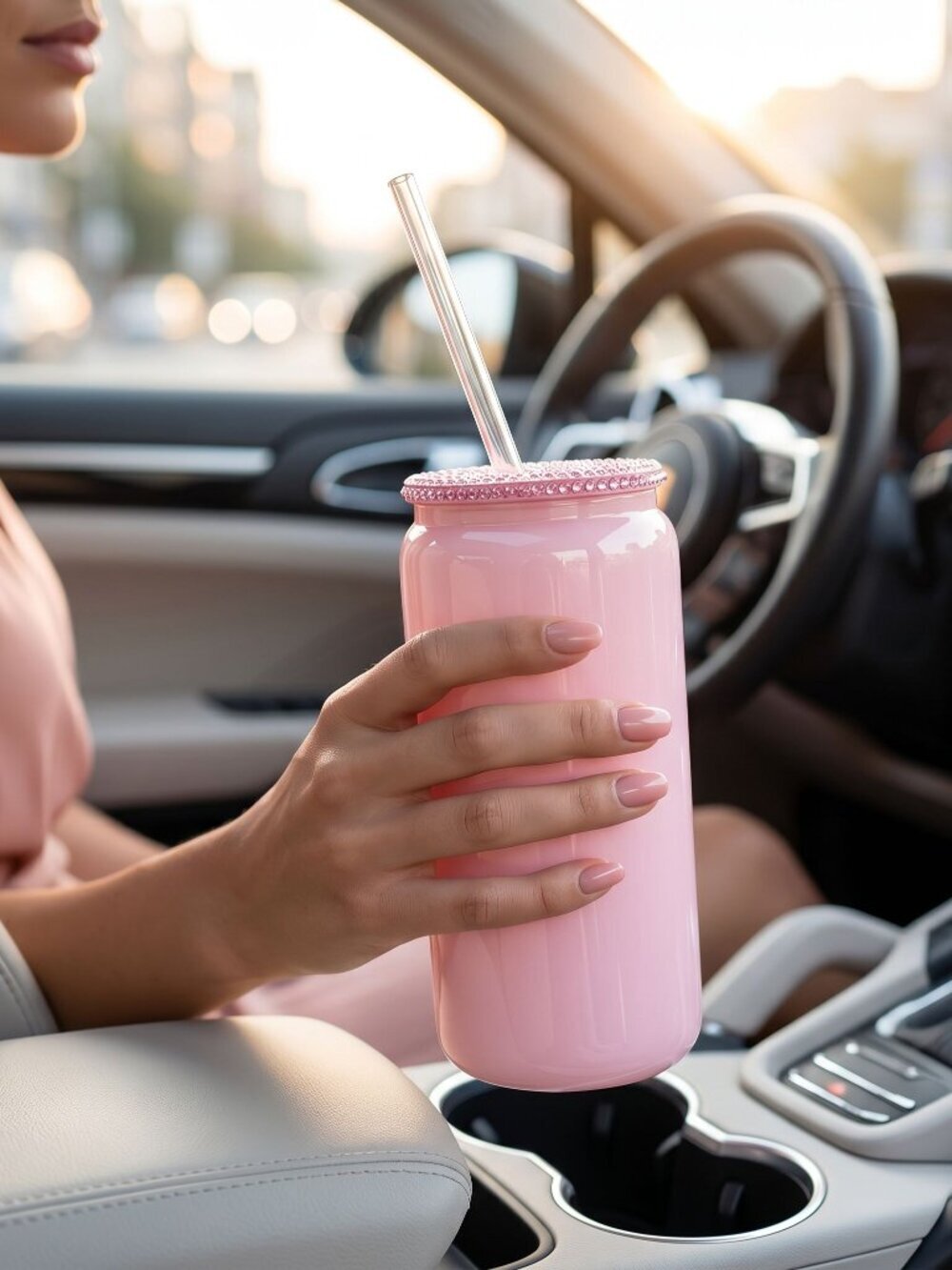✨💖 Pink Bling Can Tumbler w/ Straw – Glam Sparkle Cup | 16oz 💖✨